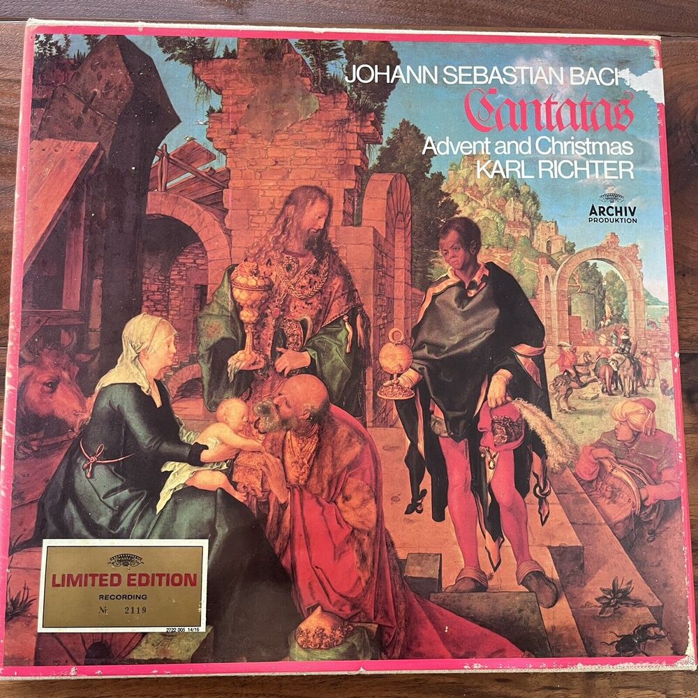 Johann Sebastian Bach Cantatas Advent And Christmas 6xLP Box Set Archiv 2722 005